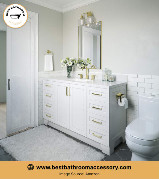 Luxurious Comfort ARIEL's 61 White Vanity with Quartz Top