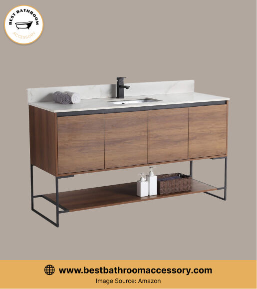 Spacious Elegance Fine Fixtures' 60 Pre-Assembled Vanity with Sink